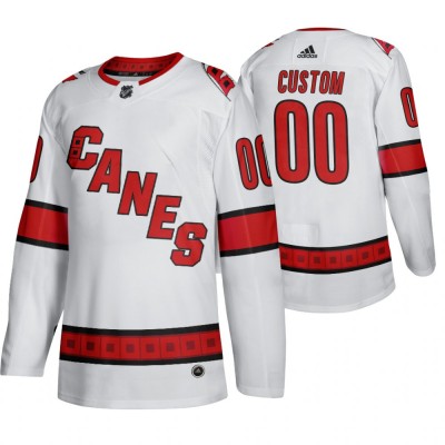 Carolina Hurricanes Custom Men's 201920 Away Authentic Player White Stitched NHL Jersey